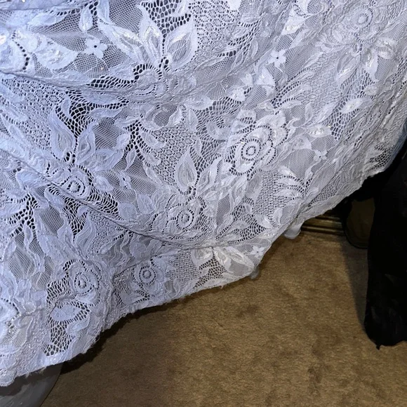 La Femme Lavender Lace Prom Dress - Picture 11 of 12